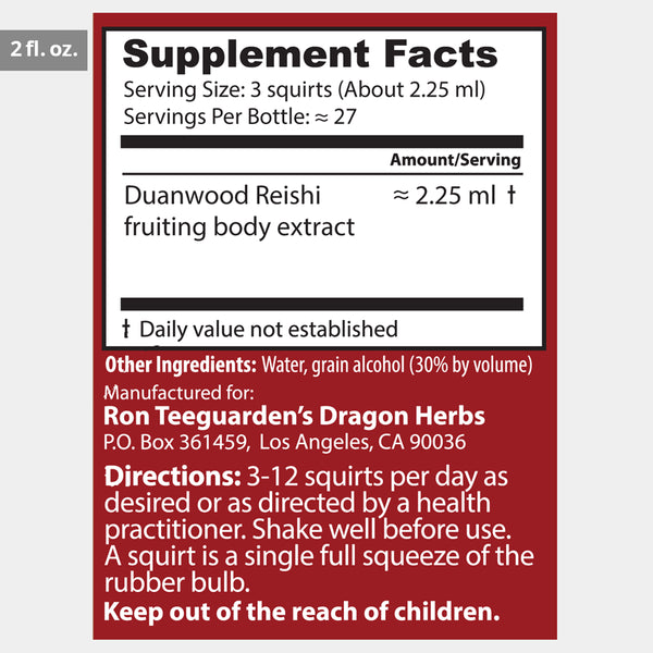 Dragon Herbs - Duanwood Reishi Drops (240ml/8floz)