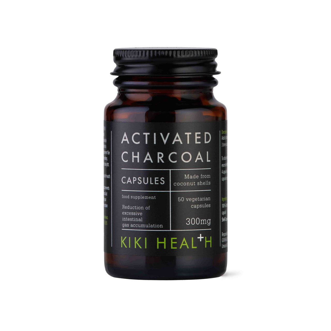 Kiki Health - Activated Charcoal 50 Vegicaps (300mg)