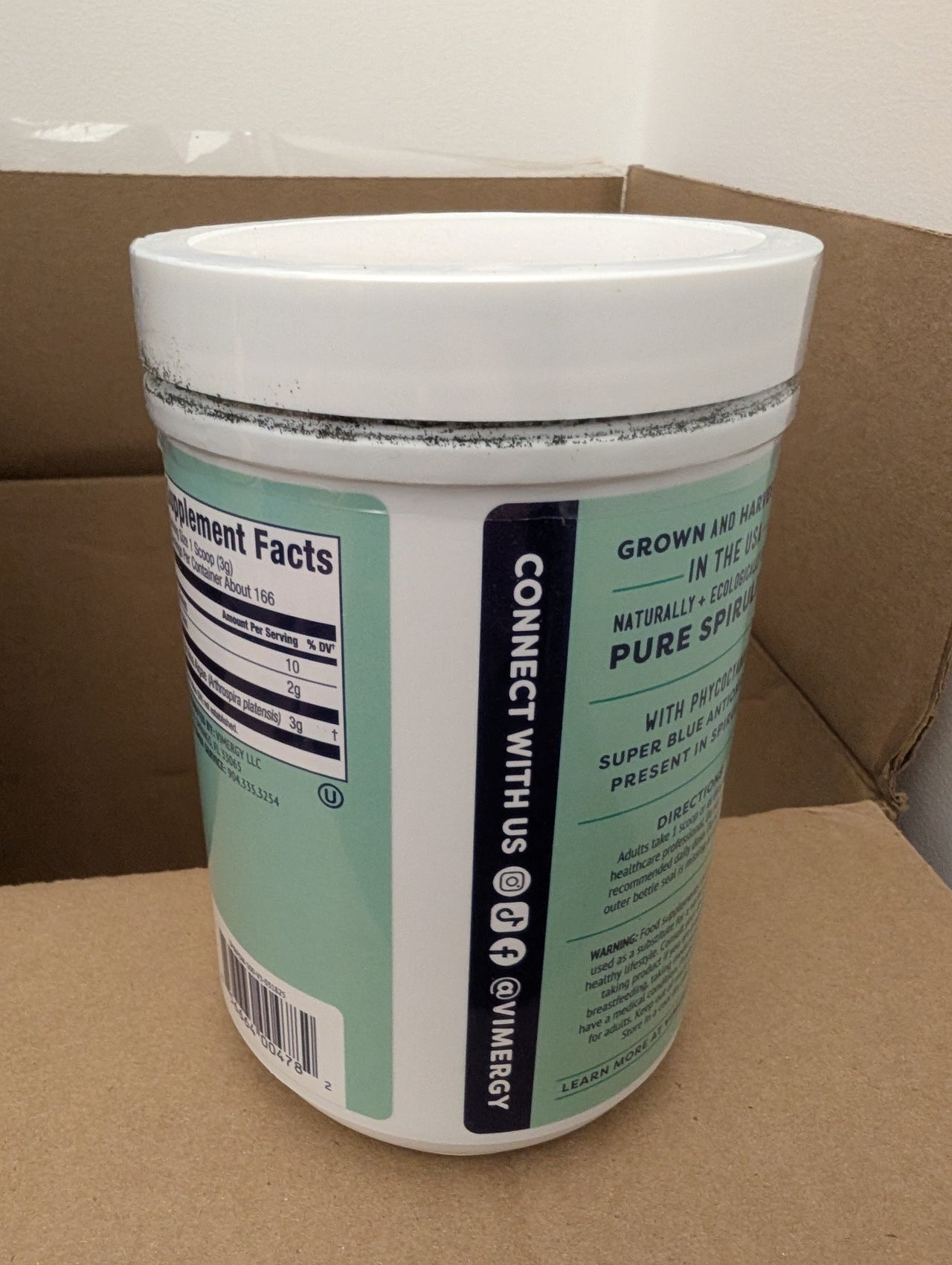 *Broken Seal* Vimergy Herbs - USA Grown Spirulina 500g