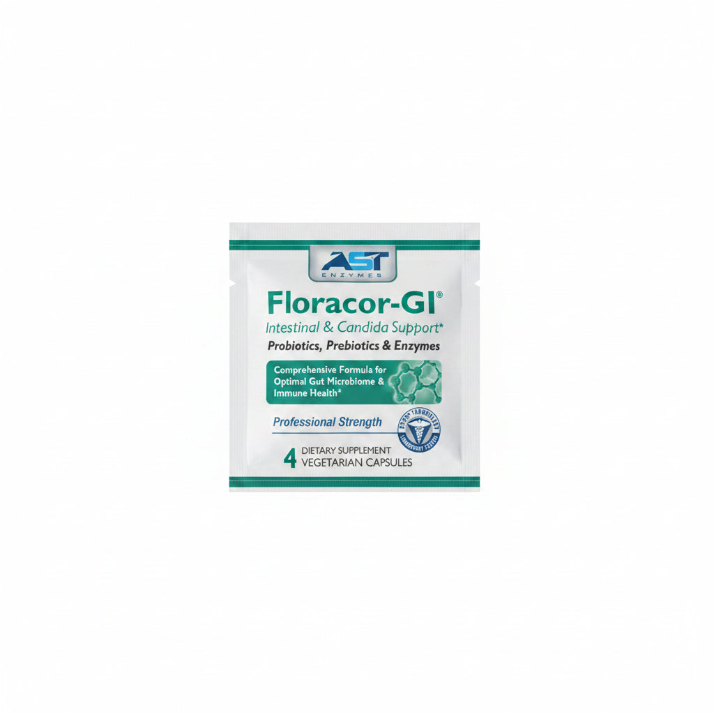 AST Enzymes - Floracor-GI - Probiotics, Prebiotics & Enzymes for Gut Health Sample (4 capsules)