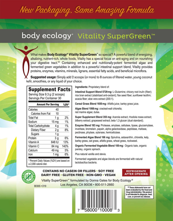 Body Ecology - Vitality SuperGreen (279g)
