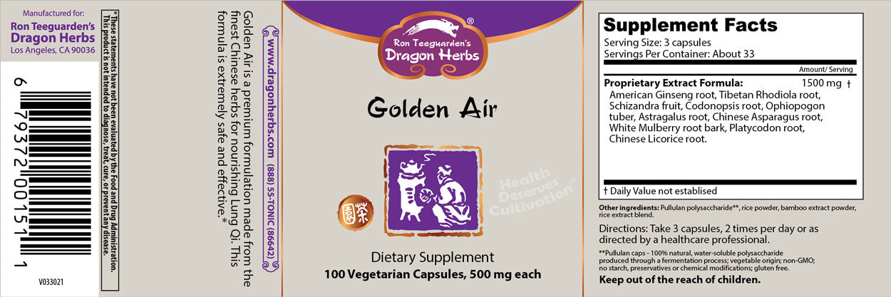 Dragon Herbs - Golden Air 500mg 100caps