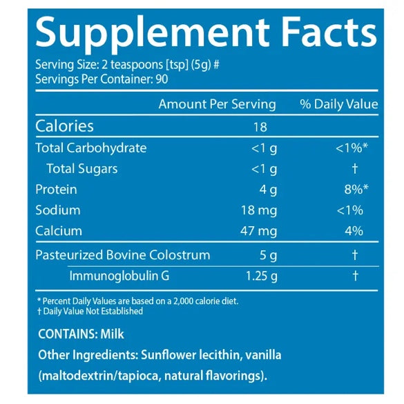 Sovereign Laboratories - Colostrum-LD® Liposomal Colostrum Powder Vanilla Flavour (454g/16oz/90servings)