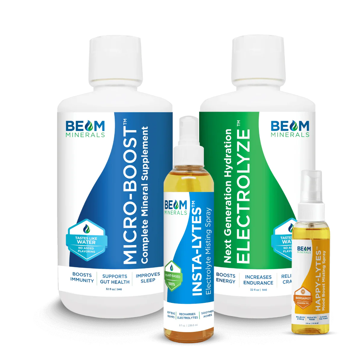 BEAM Minerals - Ultimate Wellness Kit (Micro-Boost, Electrolyze, Insta-Lytes, Happy-Lytes)