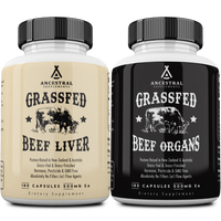 Thumbnail for Ancestral Supplements - Beef Liver & Beef Organs Bundle (Supports energy, digestion, detox, and whole body health)