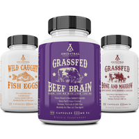 Thumbnail for Ancestral Supplements - Brain, Memory & Mood Bundle (Wild Caught Fish Eggs, Beef Brain, & Beef Bone & Marrow)