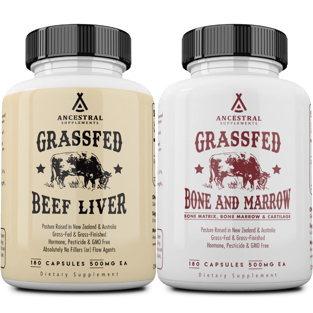 Ancestral Supplements - Liver & Bone and Marrow Bundle (Supports whole body health, immunity, and bones & joints)