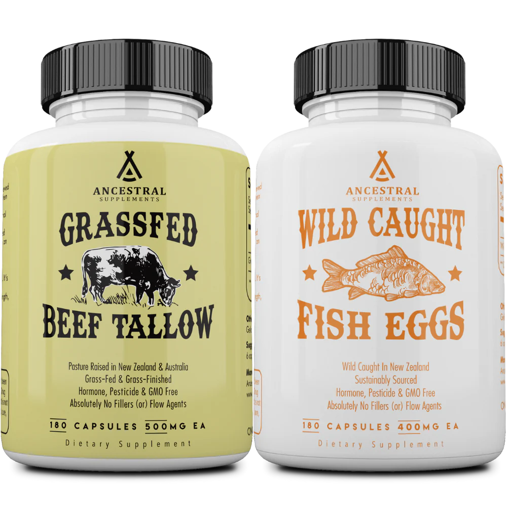 Ancestral Supplements - Clear Skin & Mind Bundle (Beef Tallow & Wild Caught Fish Eggs)