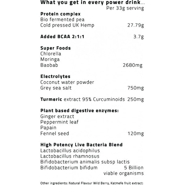 Revolution Foods - REPAIR Plant Protein & BCAA'S Wild Berry flavour 1KG