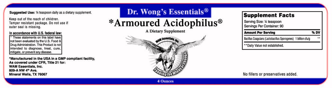 Armoured Acidophilus 4oz (WAM Essentials)