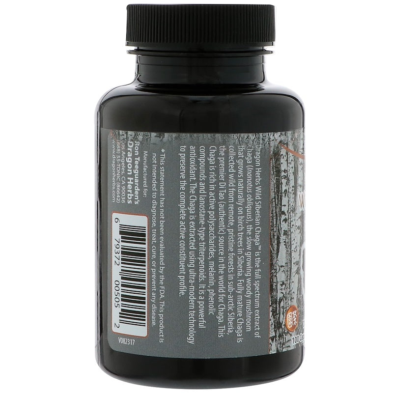 Dragon Herbs Wild Siberian Chaga 100caps (500mg)