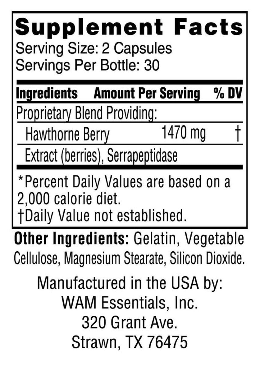 Hawthorne Berry Extract 60 Caps (WAM Essentials)