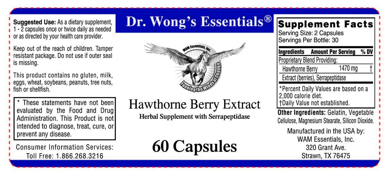 Hawthorne Berry Extract 60 Caps (WAM Essentials)