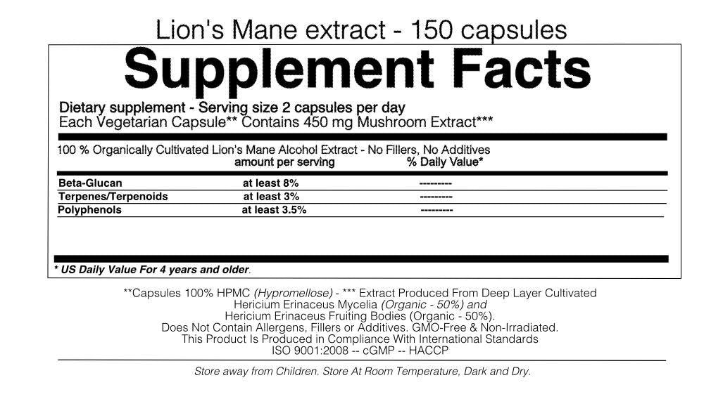 Nyishar - Lion's Mane Sovereign - Concentrated Multi-Step Dual-Extract 150caps