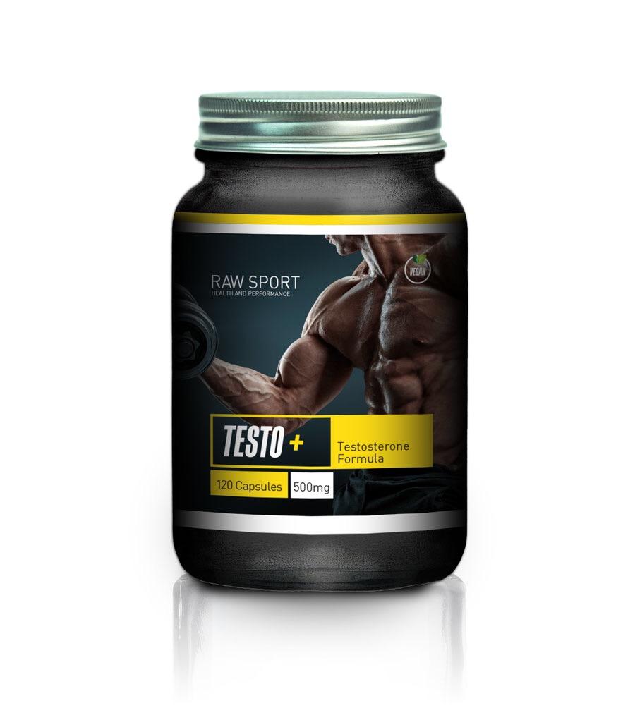 Raw sport testo+ testosterone formula 120 capsules