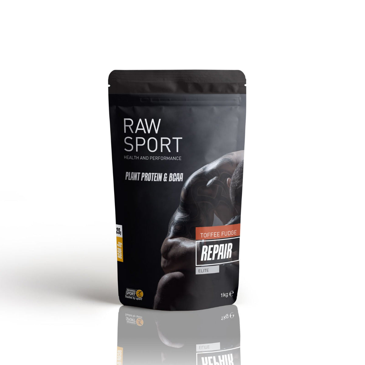 Raw Sport - Elite Repair Plant Protein And BCAA 1kg (Toffee Fudge)