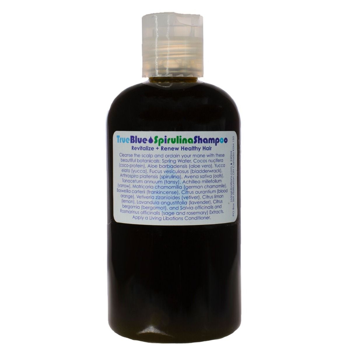 Living Libations True Blue Spirulina Shampoo 240ml