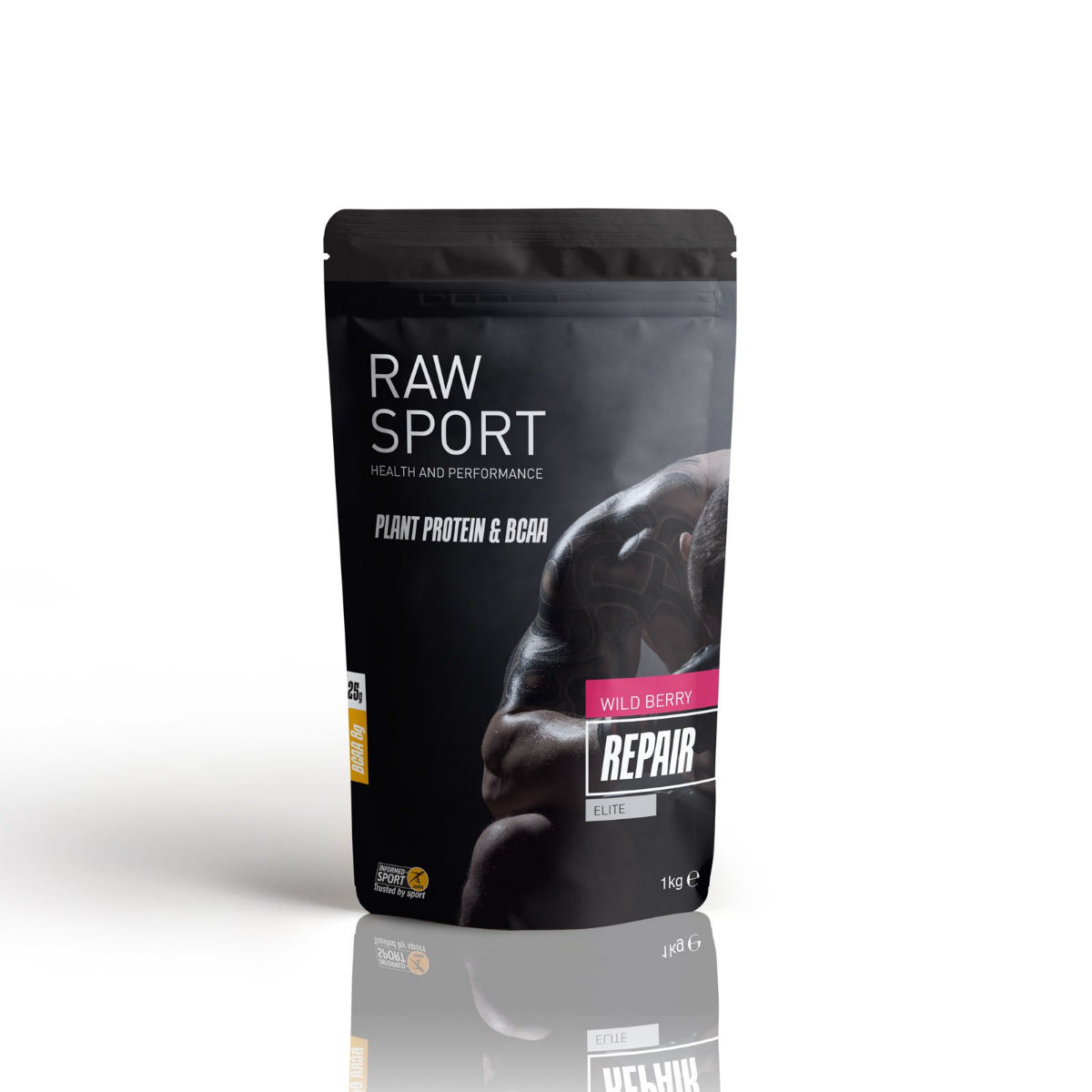 Raw Sport - Elite Repair Plant Protein And BCAA 1kg (Wild Berry)