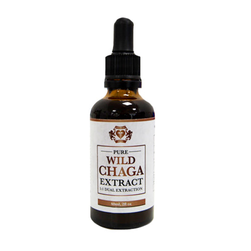 (1:1 Dual Extraction Tincture) Pure Wild Chaga Extract  60ml / 2floz (Lion Heart Herbs)