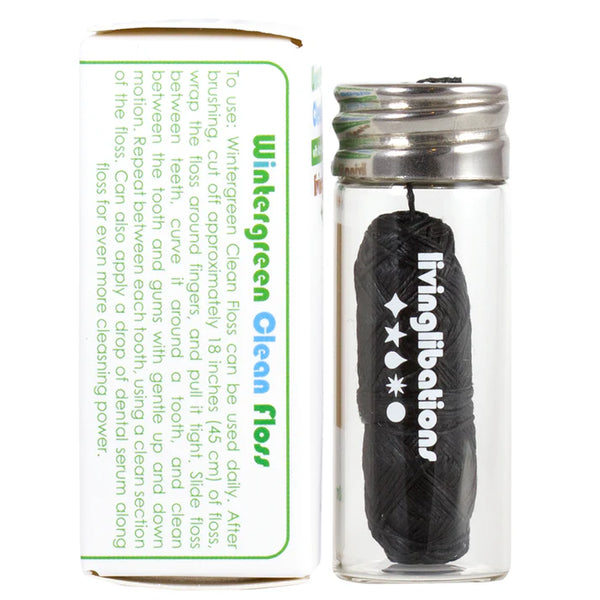 Living Libations - Wintergreen Clean Charcoal Floss (30m)