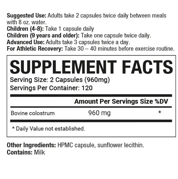 Sovereign Laboratories - Colostrum-LD® Capsules (240caps/480mg)