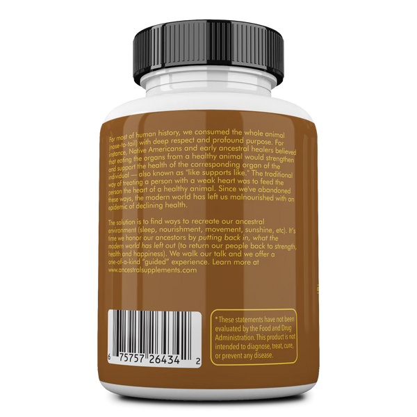 Ancestral Supplements - Grass Fed Beef Trachea with Liver (180 capsules)