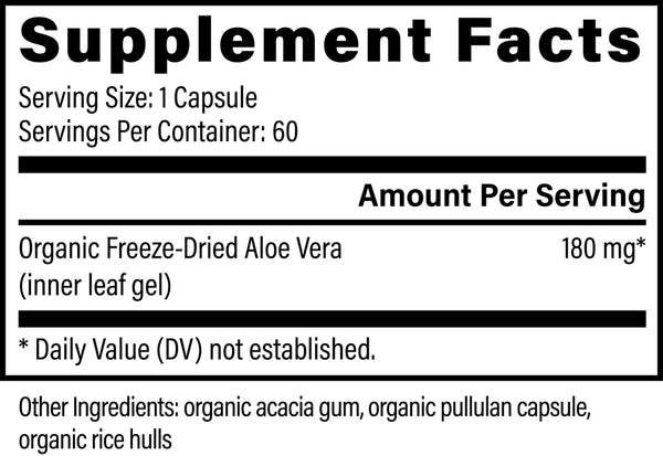 Global Healing - Aloe Vera 60caps (Organic Freeze Dried)