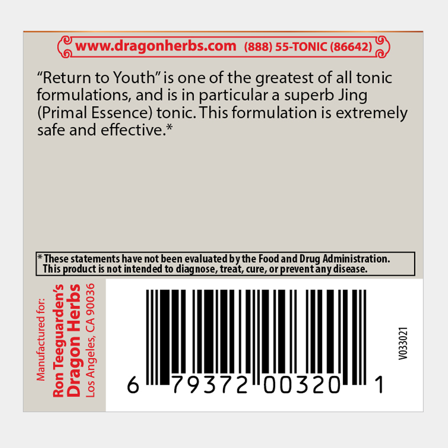 Dragin Herbs Return to Youth 100caps 500mg