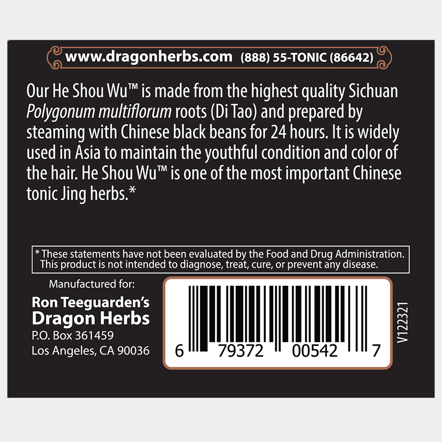 Dragon Herbs He Shou Wu (100caps 450mg)