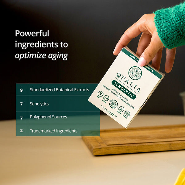 Qualia Senolytic (12caps) | Two-day Cell Rejuvenation | Support Youthful Cellular Function