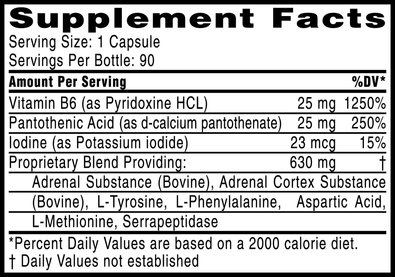 Adrenal Vita-Amino Complex 90caps (WAM Essentials)