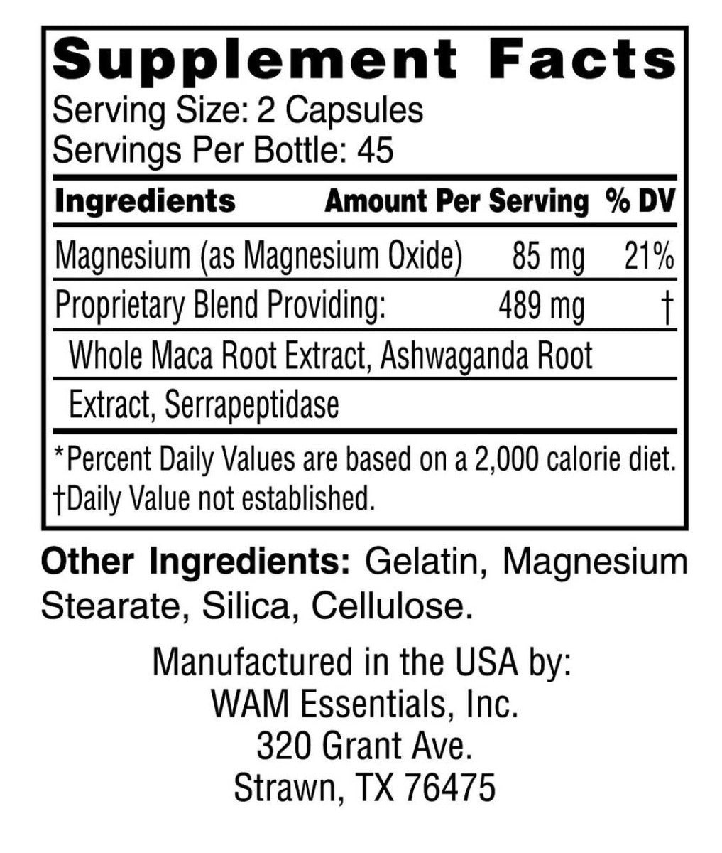 Andeanessence Maxx™ 90 Caps (WAM Essentials Pharmaceutical Grade Maca)