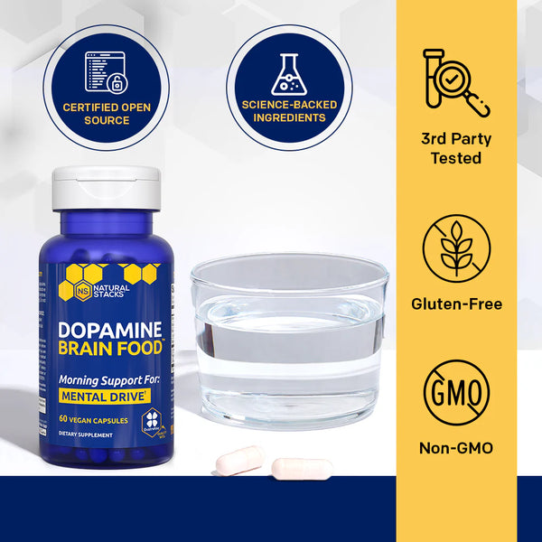 Dopamine Brain Food™ - 60 Capsules (Natural Stacks)