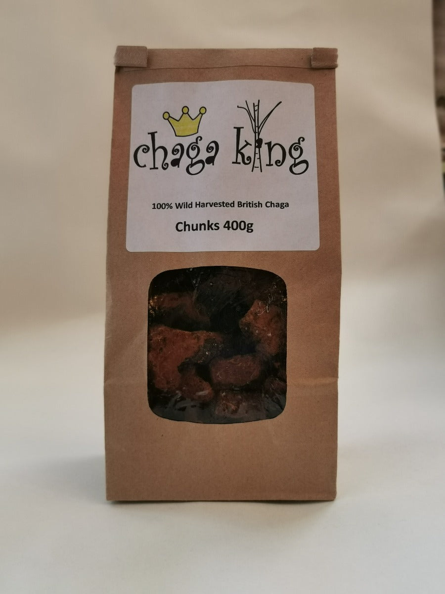 Wild Chaga King Chunks 400g (100% British Wild Chaga Chunks)