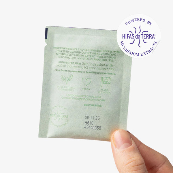London Nootropics - Mojo Adaptogenic Coffee 12 Sachets (Cordyceps & Siberian Ginseng)