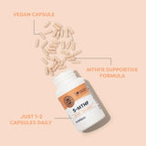 Thumbnail for Vimergy Herbs 5-MTHF Enhanced with B12 60caps