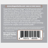 Thumbnail for Dragon Herbs - Wild Siberian Chaga Mushroom Capsules (100caps/450mg)