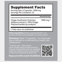 Thumbnail for Dragon Herbs Wild Siberian Chaga 100caps (500mg)
