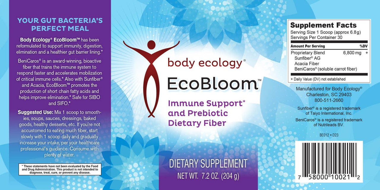 Body Ecology - EcoBloom Immune Support + Prebiotic Fiber (204g)