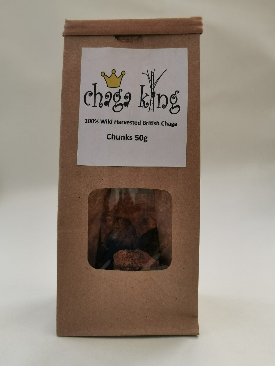 Wild Chaga King Chunks 50g (100% British Wild Chaga Chunks)