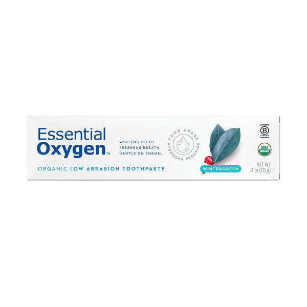 Essential Oxygen | Organic Low Abrasion Toothpaste 4oz | Wintergreen