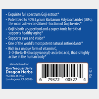 Thumbnail for Dragon Herbs Goji LBP-40 100caps (500mg)