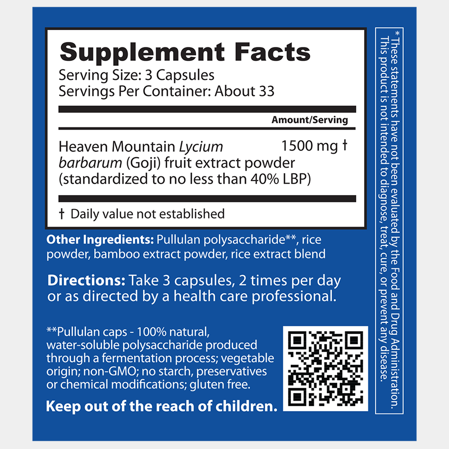 Dragon Herbs Goji LBP-40 100caps (500mg)