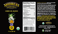 Thumbnail for Andreas Seed Oils - Organic Five Seed Seed Oil 207ml (7floz)