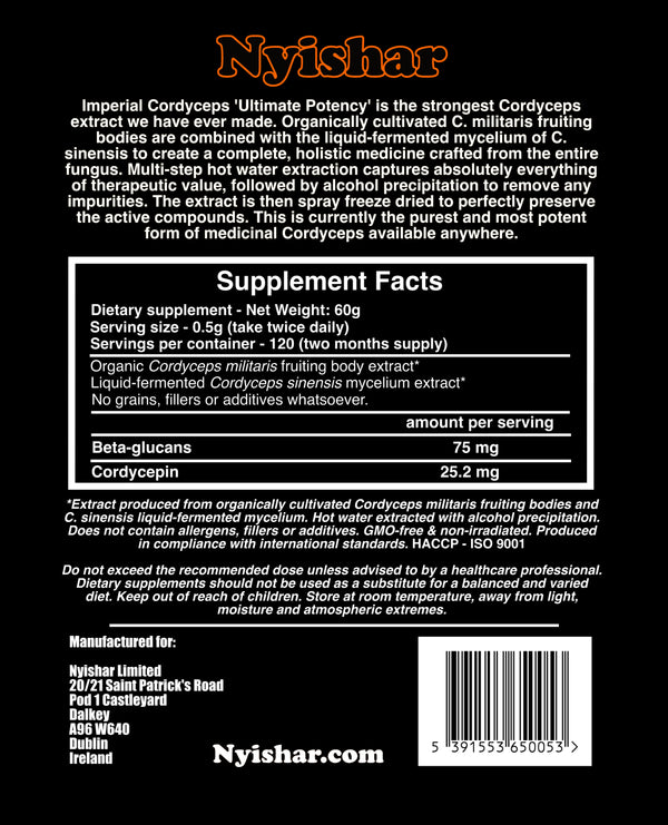 Nyishar - Imperial Cordyceps Ultimate Potency - 60g
