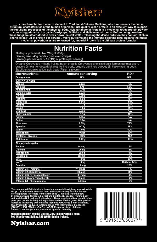 Nyishar - Imperial Protein 600g (Mushroom Protein Powder)