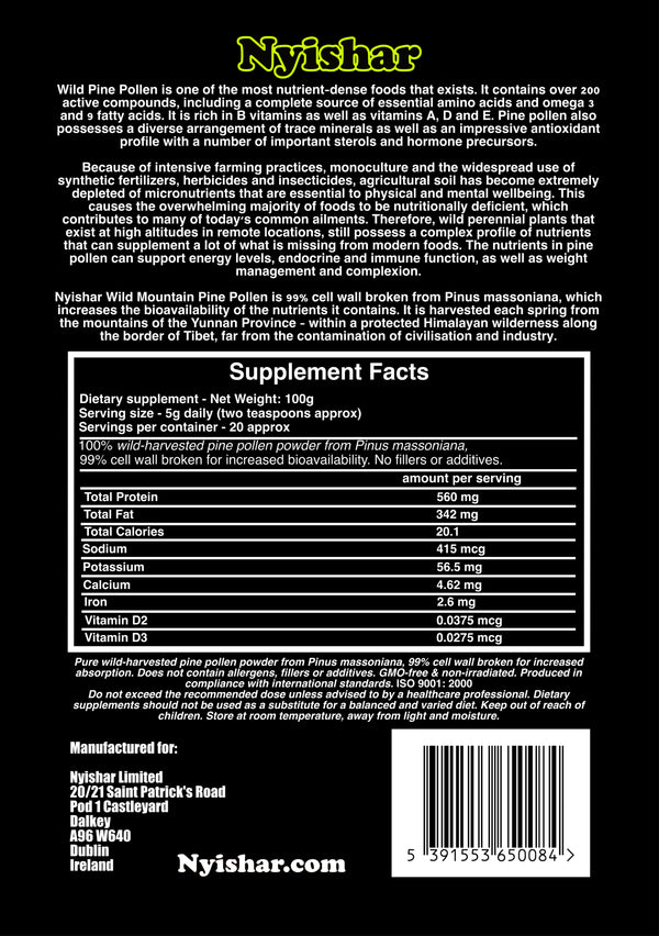 Nyishar - Wild Mountain Pine Pollen 100g