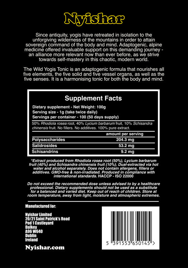 Nyishar - Wild Yogi’s Tonic 100g (rhodiola, goji, schizandra)