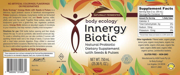 Body Ecology – InnergyBiotic™ - Naturally Fermented Probiotic Drink (750ml)