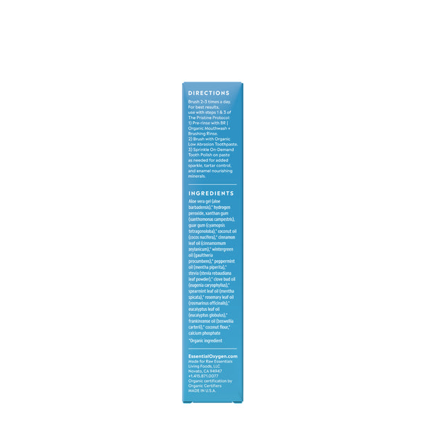 Essential Oxygen | Organic Low Abrasion Toothpaste 4oz | Cinnamint